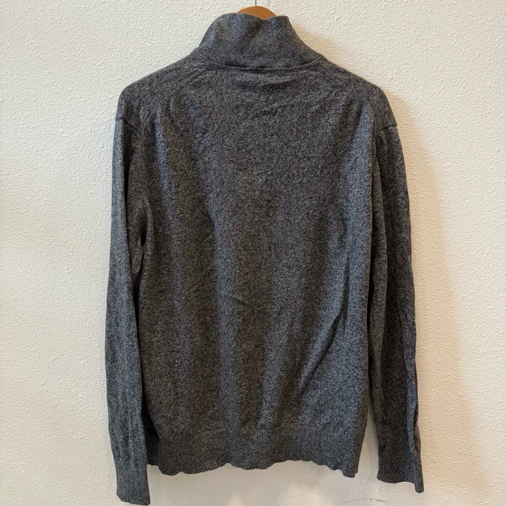 Banana Republic Cashmere Cotton Blend Men's Gray‎ Half-Zip Sweater